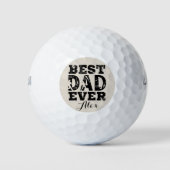 Beste papa ooit aangepaste naam Vaderdag Golfballen (Voorkant)