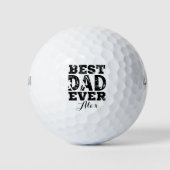 Beste papa ooit aangepaste naam Vaderdag Golfballen (Voorkant)