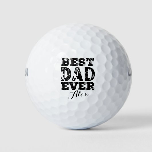 Beste papa ooit aangepaste naam Vaderdag Golfballen (Voorkant)