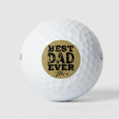 Beste papa ooit aangepaste naam Vaderdag Golfballen (Voorkant)