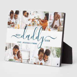 Beste papa ooit aangepaste tekst foto collage Gift Fotoplaat