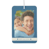 Beste papa ooit aangepaste tweezijdige fotocar luchtverfrisser (Voorkant)