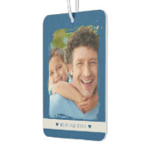 Beste papa ooit aangepaste tweezijdige fotocar luchtverfrisser (Links)
