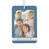 Beste papa ooit aangepaste tweezijdige fotocar luchtverfrisser (Achterkant)