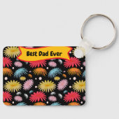 Beste papa ooit aangepaste typografie cadeau voor sleutelhanger (Voorkant)