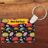 Beste papa ooit aangepaste typografie cadeau voor sleutelhanger (Voorkant)