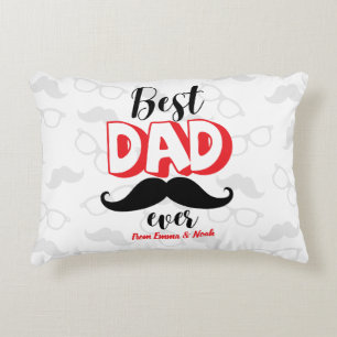 Beste papa ooit aangepaste Vaderdag cadeau Accent Kussen