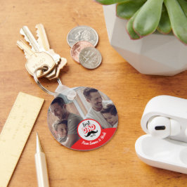 Beste papa ooit aangepaste Vaderdag cadeau Sleutelhanger