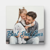 Beste papa ooit Aangepaste Vaderdag Foto Overlay Fotoplaat (Voorkant)