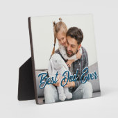 Beste papa ooit Aangepaste Vaderdag Foto Overlay Fotoplaat (Voorkant)