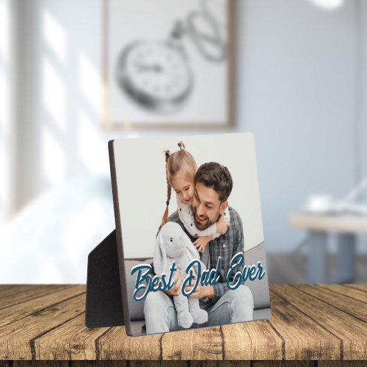 Beste papa ooit Aangepaste Vaderdag Foto Overlay Fotoplaat
