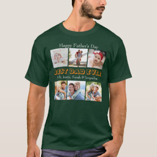 Beste papa ooit Aangepaste Vaderdag Photo College T-shirt