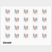 Beste papa ooit aangepaste vuistslag - Vier Kinder Vierkante Sticker (Vel)