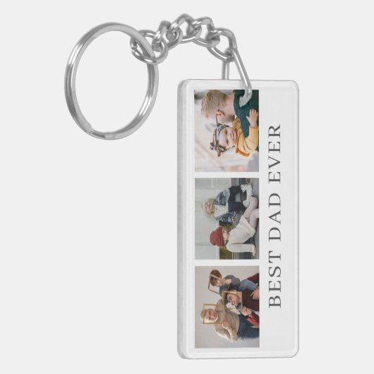 Beste papa ooit Acryl Sleutelhanger (Voorkant Links)