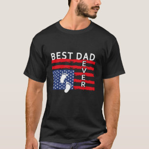 Beste papa ooit Amerikaanse vlag cadeau voor v T- T-shirt