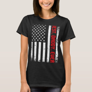 Beste papa ooit Amerikaanse vlag cadeaus T-shirt