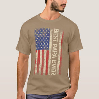 Beste Papa ooit Amerikaanse vlag cadeaus voor vade T-shirt