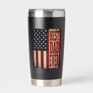 Beste Papa Ooit Amerikaanse Vlag in Stoere Stijl Geïsoleerde Drinkbeker