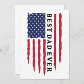Beste papa ooit Amerikaanse vlag Kaart (Voorkant / Achterkant)