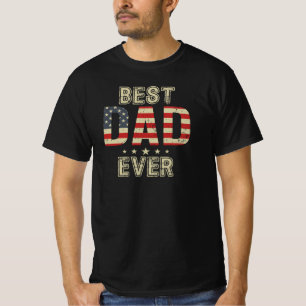 Beste Papa Ooit, Amerikaanse Vlag Papa T-shirt