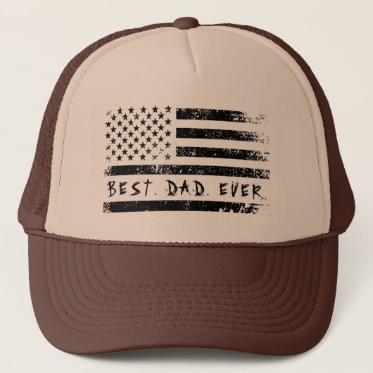 Beste papa ooit Amerikaanse vlag vaderdag cadeau Trucker Pet (Voorkant)
