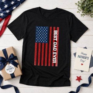 Beste Papa Ooit Amerikaanse Vlag Vaderdag T-shirt