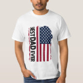 Beste papa ooit Amerikaanse vlag vaders dag, ooit  T-shirt (Voorkant)