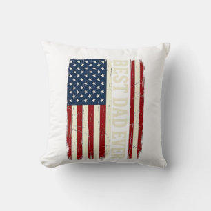 Beste Papa Ooit Amerikaanse Vlag Vintage Vector T- Kussen