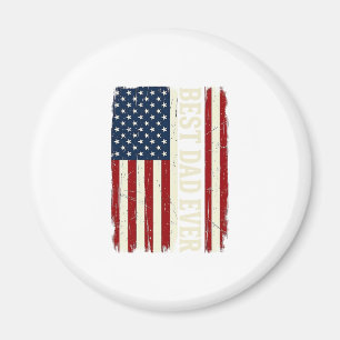 Beste Papa Ooit Amerikaanse Vlag Vintage Vector T- Magneet