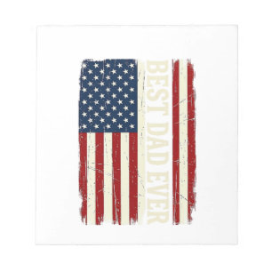 Beste Papa Ooit Amerikaanse Vlag Vintage Vector T- Notitieblok