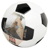 Beste Papa Ooit Aquarel Vaderdag Foto Mand Voetbal (Drie kwart)