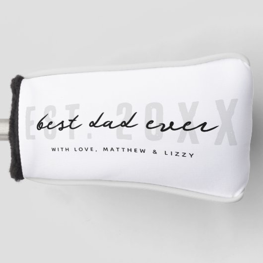Beste papa ooit atletisch modern preppy Vaderdag Golfheadcover (Voorkant)