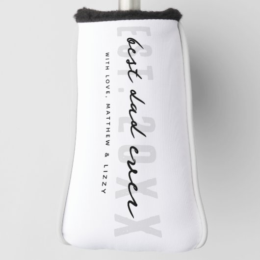 Beste papa ooit atletisch modern preppy Vaderdag Golfheadcover (Draai 90)