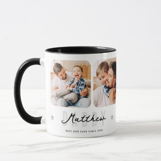 Beste papa ooit atletisch modern preppy Vaderdag Mok (Links)