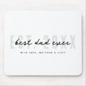 Beste papa ooit atletisch modern preppy Vaderdag Muismat (Voorkant)