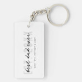 Beste papa ooit atletisch modern preppy Vaderdag Sleutelhanger (achterkant)