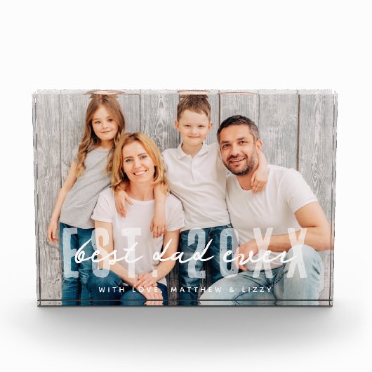 Beste papa ooit atletische moderne foto Vaderdag (Voorkant)