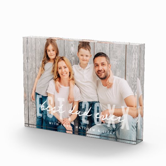 Beste papa ooit atletische moderne foto Vaderdag (Rechts)