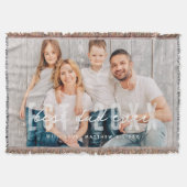 Beste papa ooit atletische moderne foto Vaderdag Deken (Voorkant)