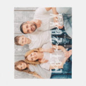 Beste papa ooit atletische moderne foto Vaderdag Fleece Deken (Voorkant)