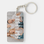 Beste papa ooit atletische moderne foto Vaderdag Sleutelhanger (achterkant)