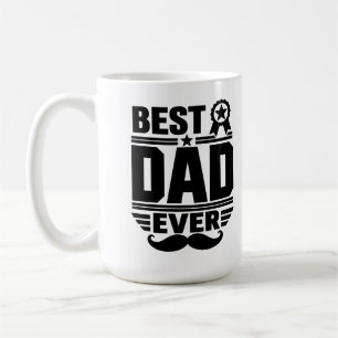 Beste Papa Ooit Award Lint Snorhaar Cadeau Koffiemok