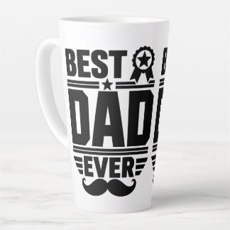 Beste Papa Ooit Award Lint Snorhaar Cadeau Latte Mok