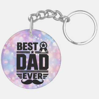 Beste Papa Ooit Award Lint Snorhaar Cadeau Sleutelhanger