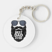 Beste papa ooit; baard; bebaarde papa; zonnebril;  sleutelhanger (Achterkant)