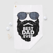 Beste papa ooit baard bebaarde papa zonnebril zwar golfhanddoek (Insitu)