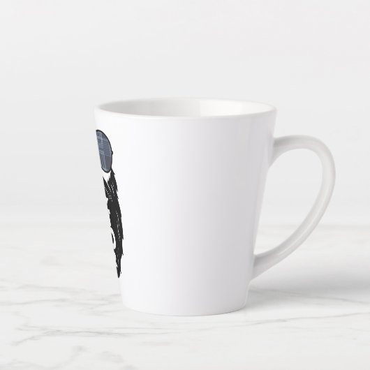 Beste papa ooit baard bebaarde papa zonnebril zwar latte mok (Rechts)