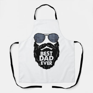 Beste papa ooit baard bebaarde papa zonnebril zwar schort
