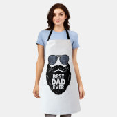 Beste papa ooit baard bebaarde papa zonnebril zwar schort (Gedragen)