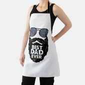 Beste papa ooit baard bebaarde papa zonnebril zwar schort (Insitu)